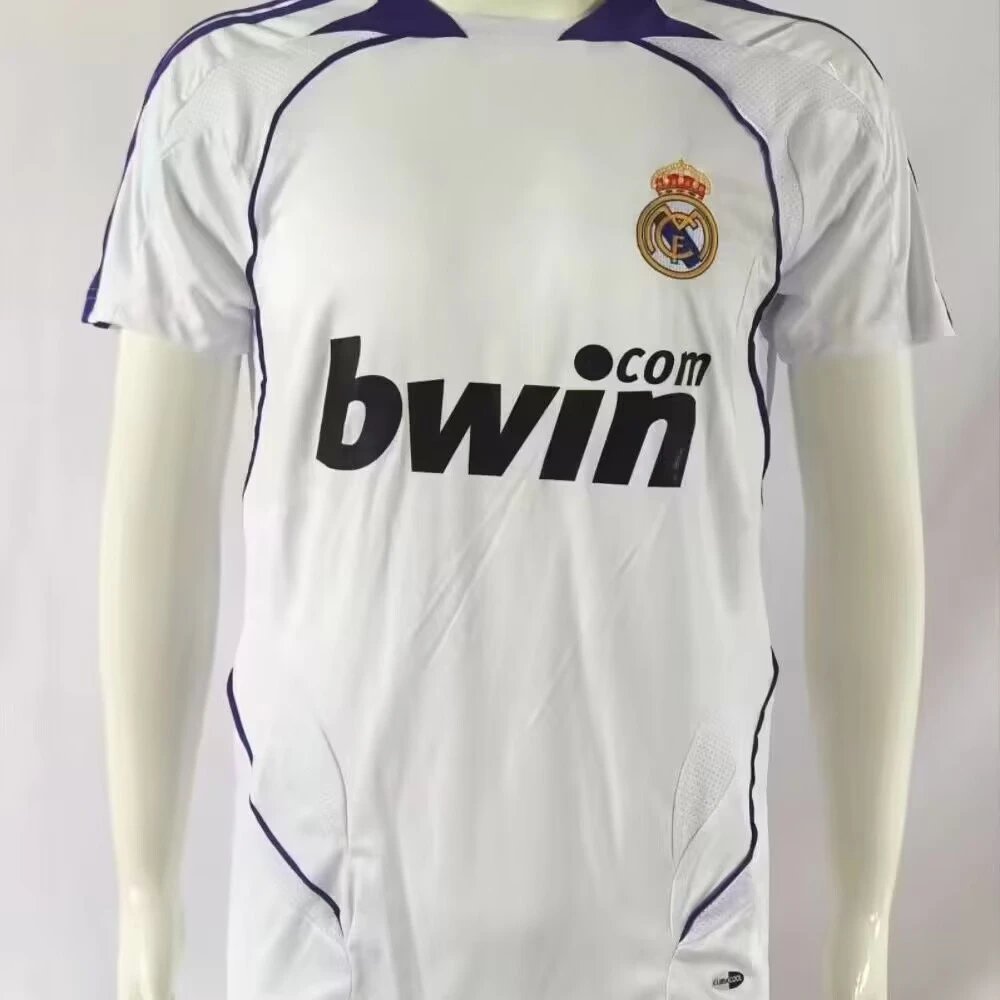 Real Madrid Resort Retro Teka soccer jersey White Retro Football for Travel Looks