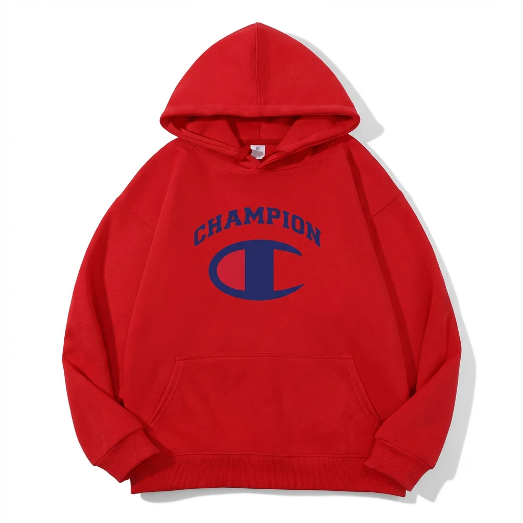 Classic trendy brand Champion red hoodie