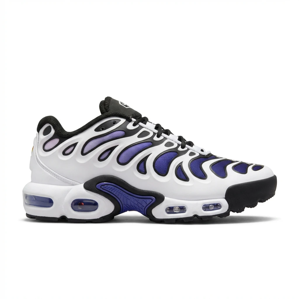 Nike retro white and blue sports shoes