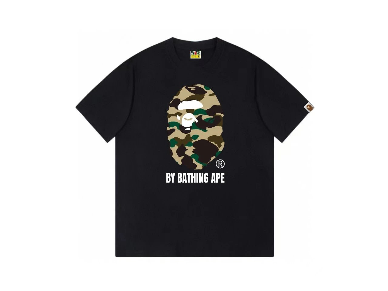Bape camouflage style black T-shirt