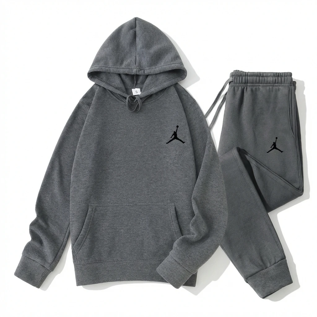 Jordan sports and leisure style gray suit set