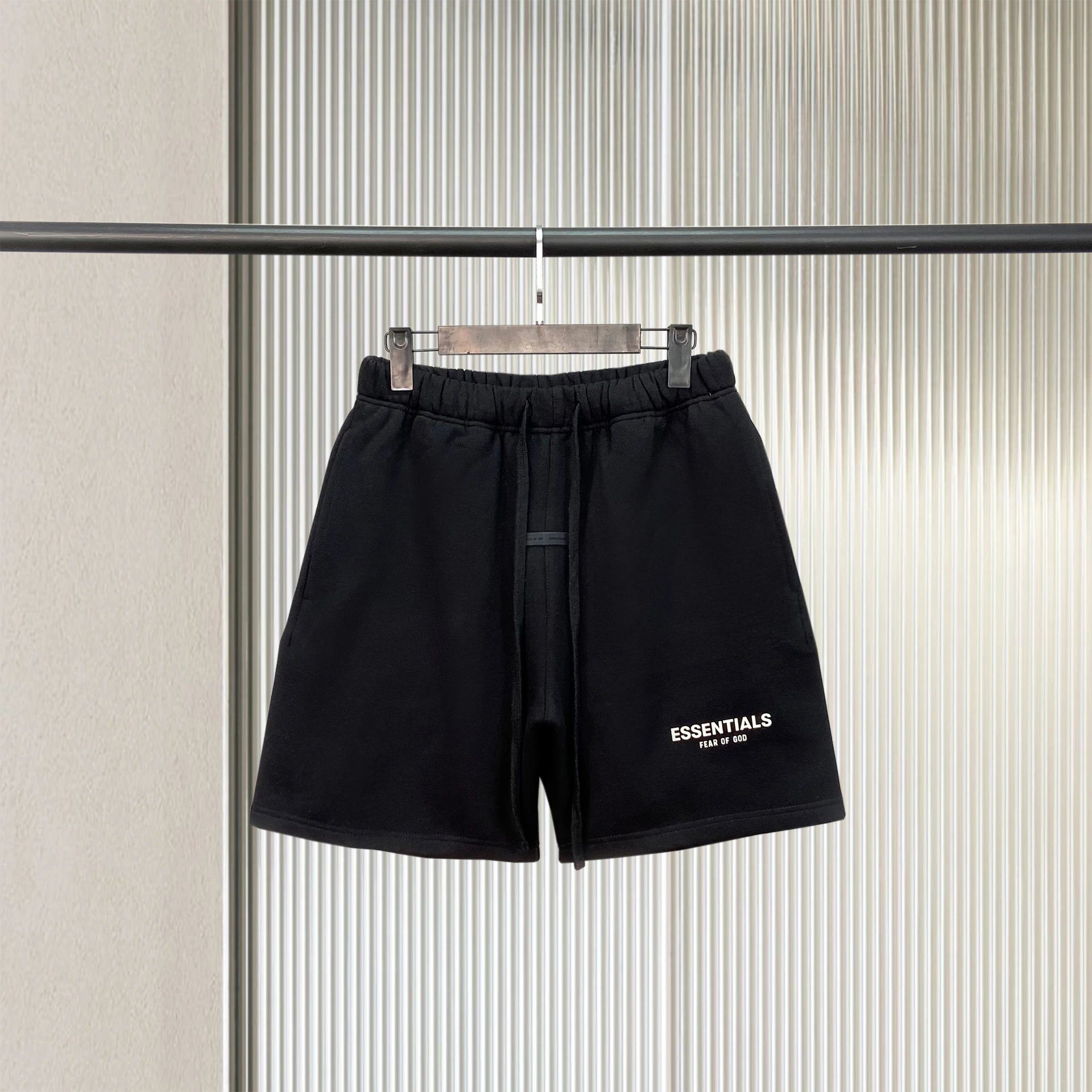ESSENTIALS casual style black shorts