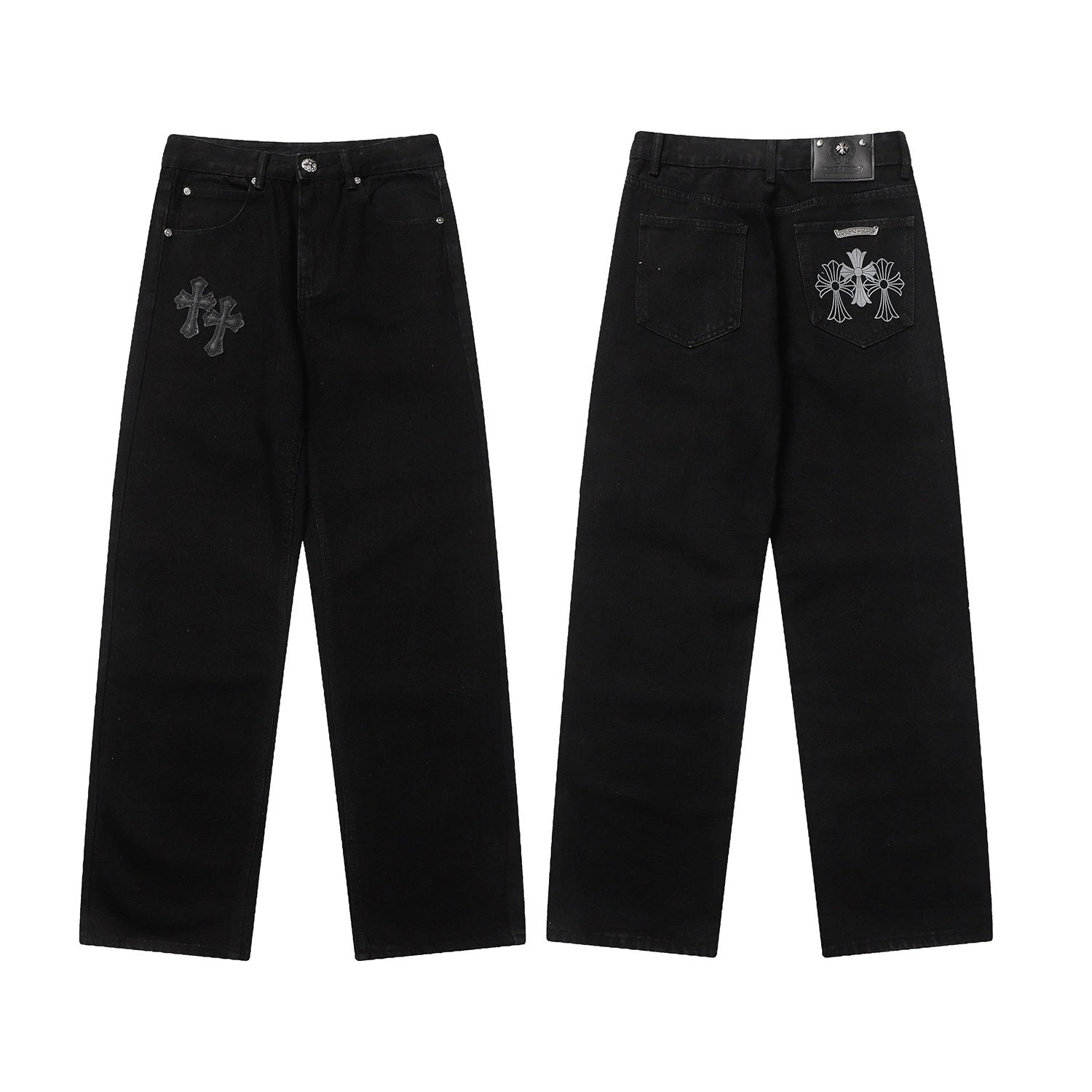 Chrome Hearts Classic Graphic jeans Light Denim Jeans with Travel-Friendly Style