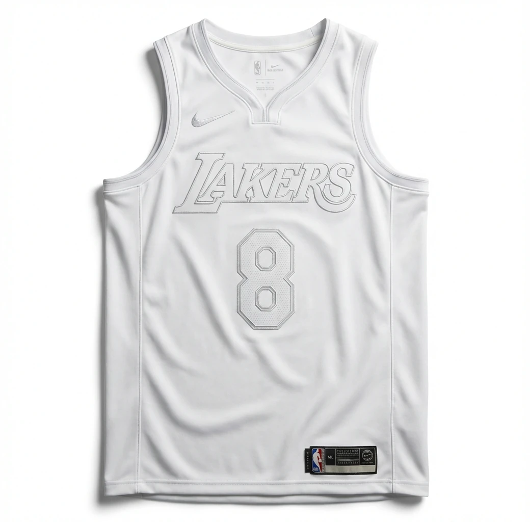 Kobe Lakers retro-style white tank top