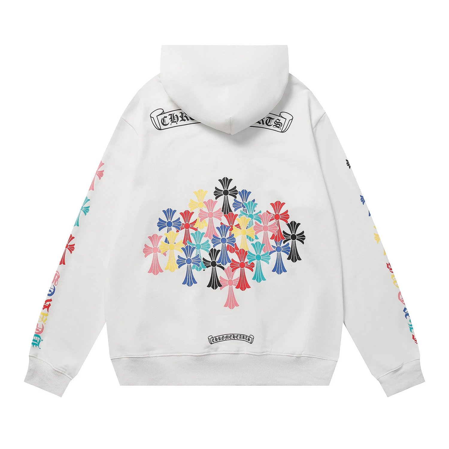 Chrome Hearts Relaxed Cross graphic hoodie Black Blue Cross with Versatile Design