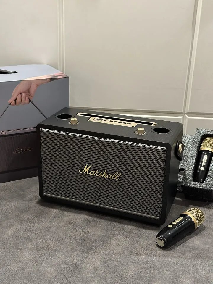 Speaker by Marshall with Black Marshall Portable Speaker