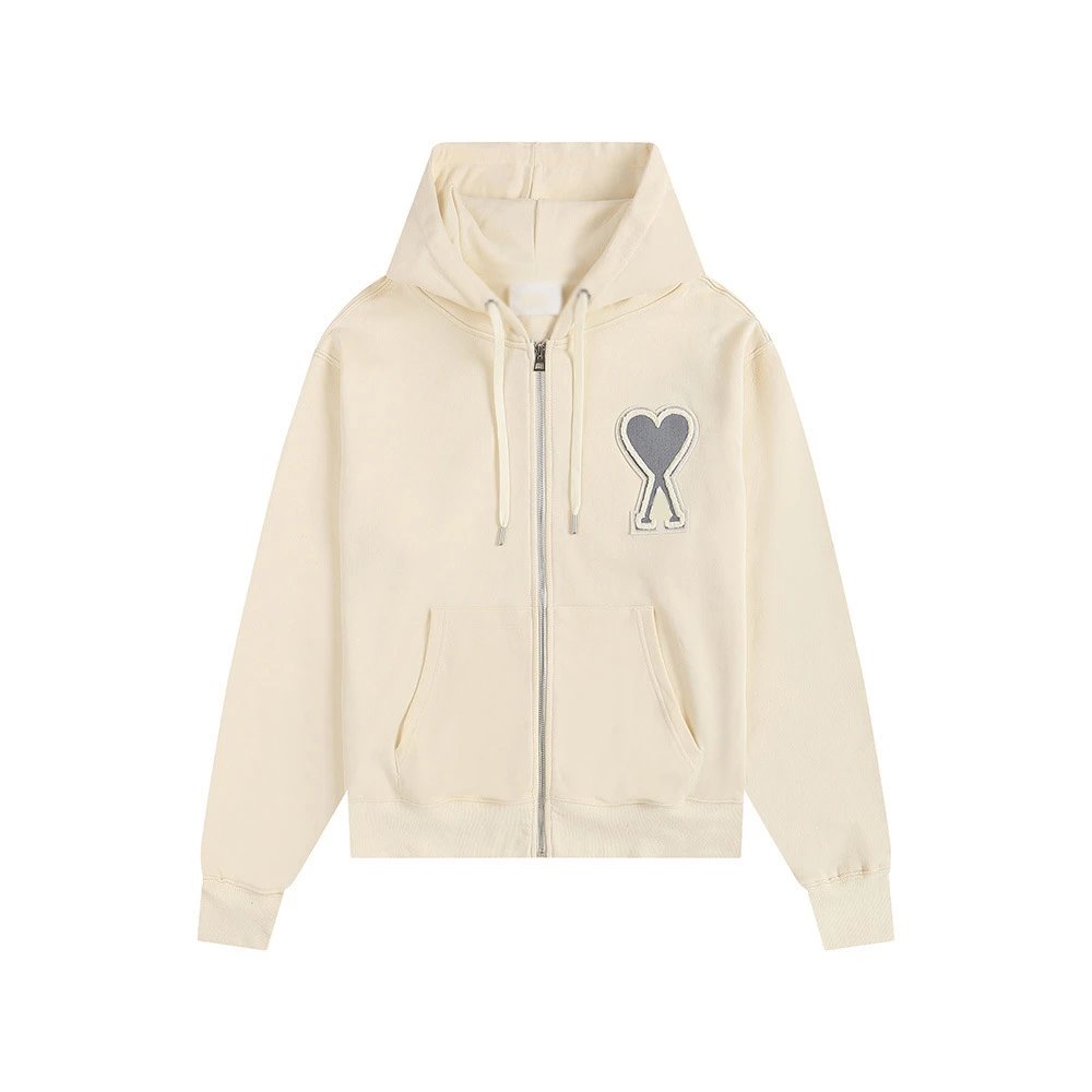 AMI Love Embroidered Cream Sweatshirt