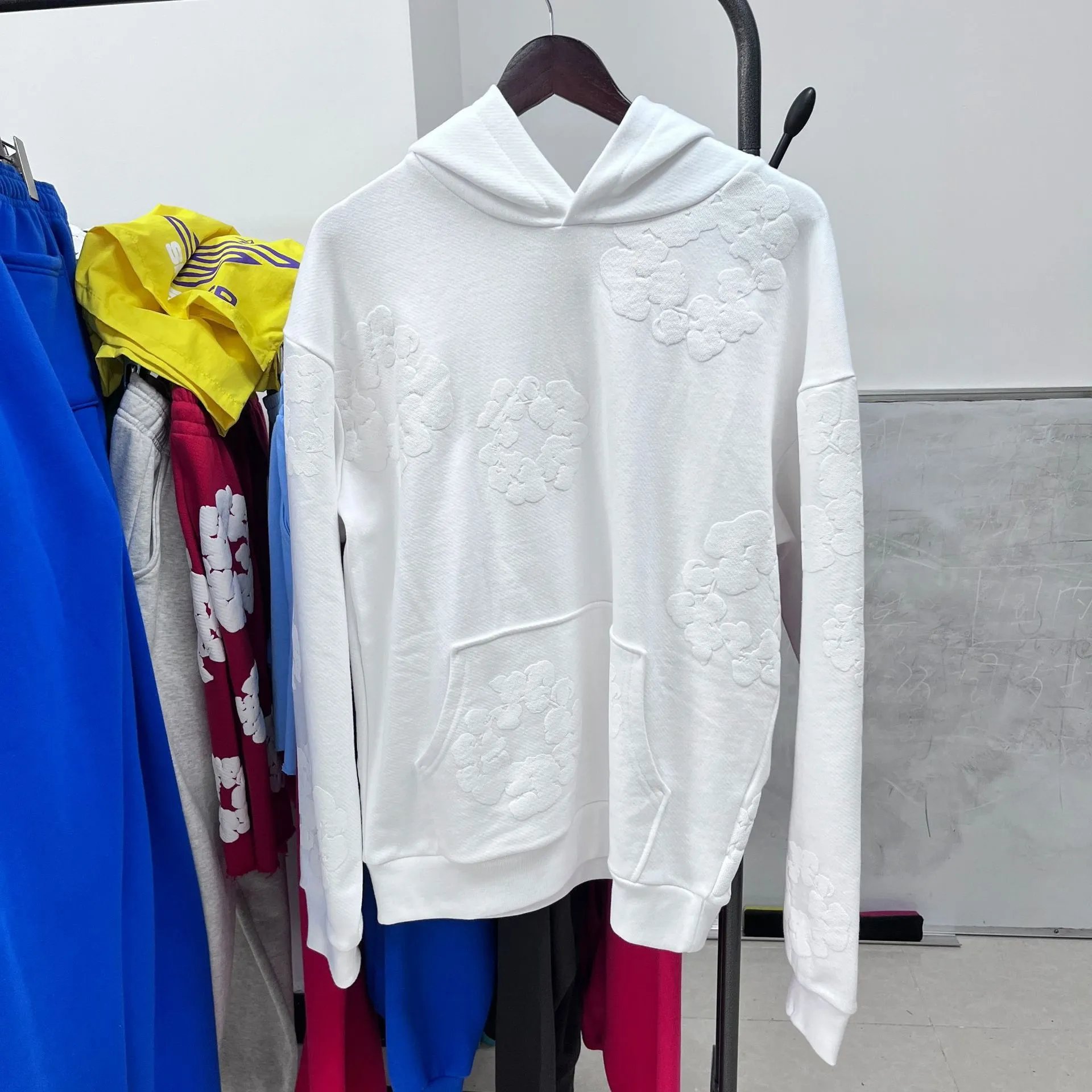 Clean White Minimal Pullover Hoodie