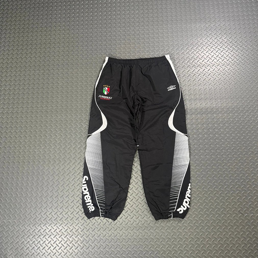 Supreme Black Curved Panel Track Pants