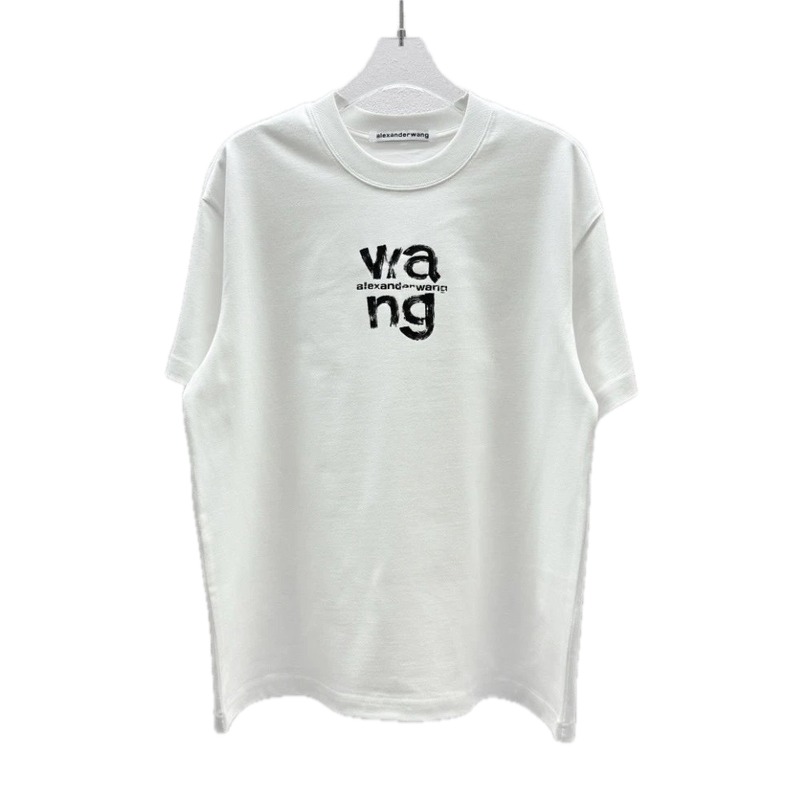 Alexander Wang Letter Print Streetwear White T-Shirt