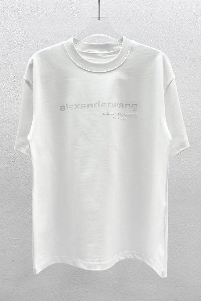 Alexander Wang Letter Print Casual Style White T-Shirt
