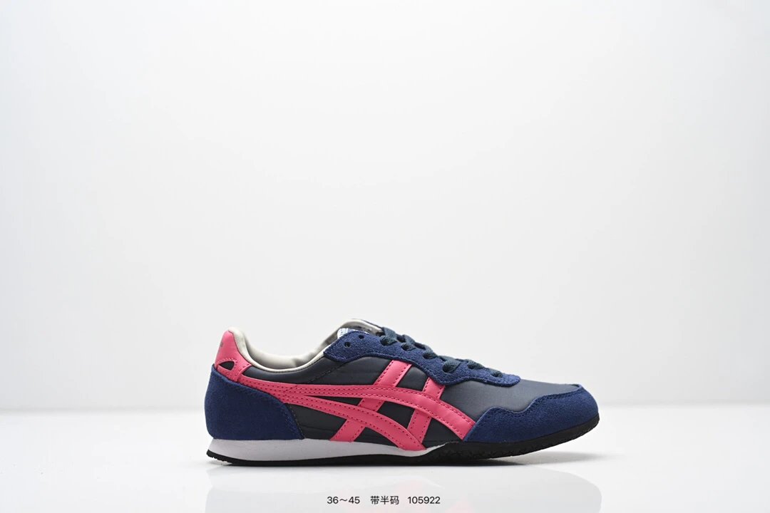 Onitsuka Tiger retro-style blue and pink sports shoes