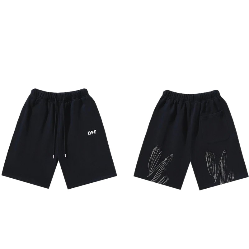 Off-White Style 011 Trendy Black Shorts
