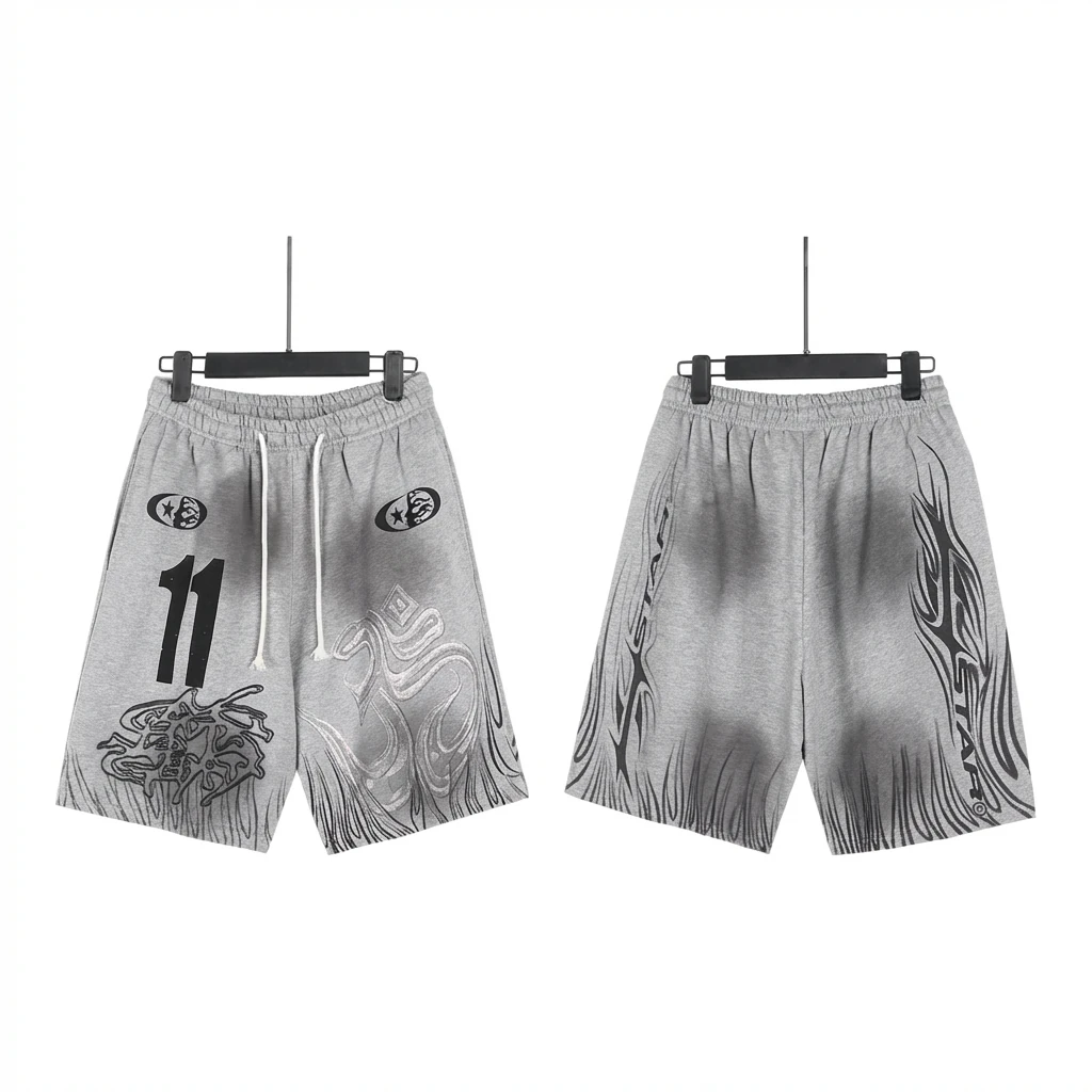 Hellstar dark style gray shorts