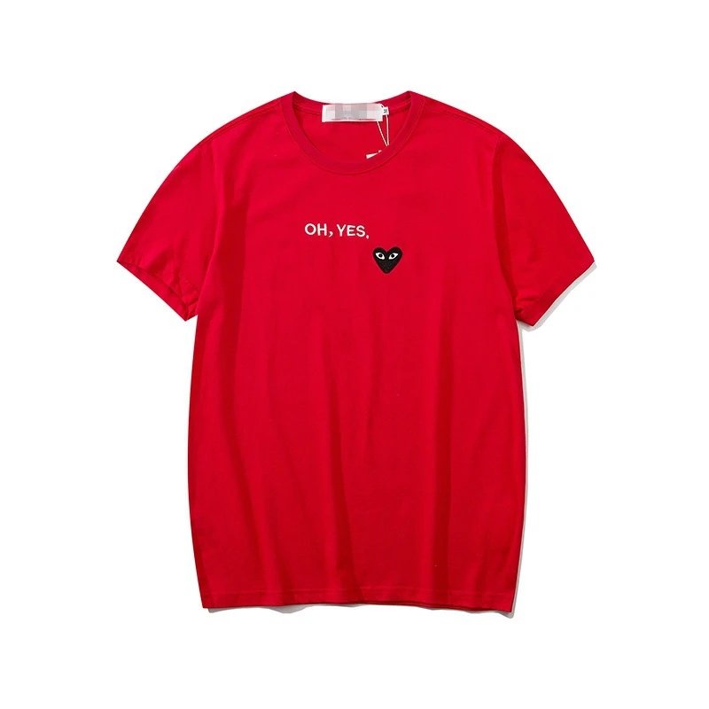 Comme des Garcons PLAY 2021-87 Red Style 2187 Heart Logo T-Shirt Clean Colorway