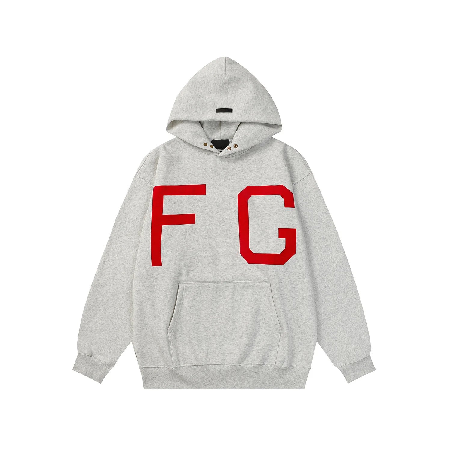 ESSENTIALS FG Alphabet Wind Grey Hoodie