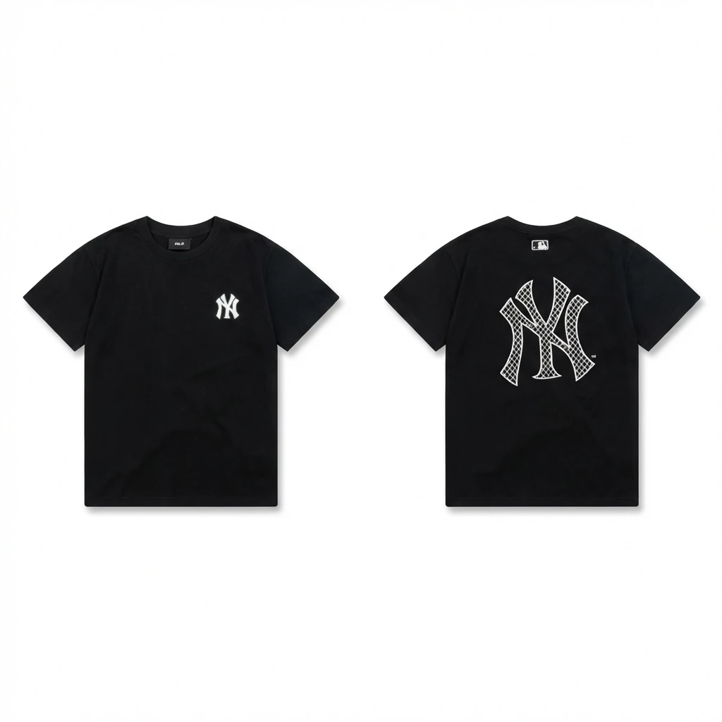 MLB NY Series Trendy and Cool Style Black T-shirt