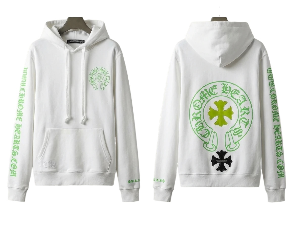 Chrome Hearts Cross Trend Brand White Sweatshirt