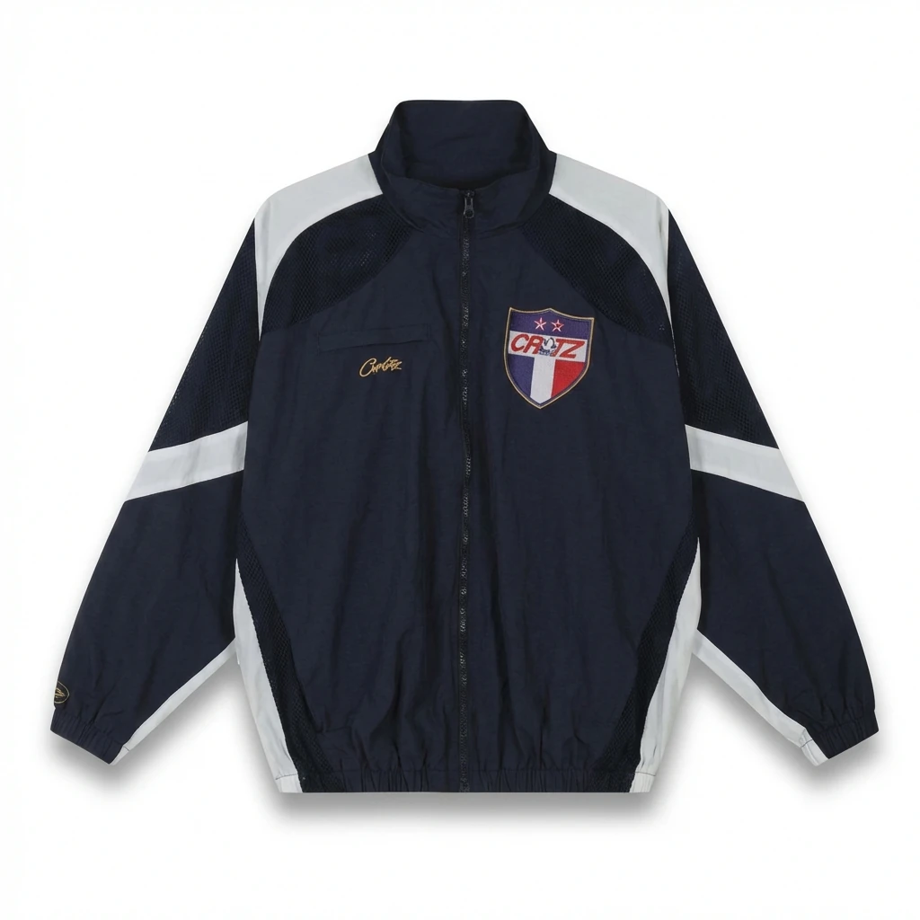 Corteiz sporty blue and white jacket