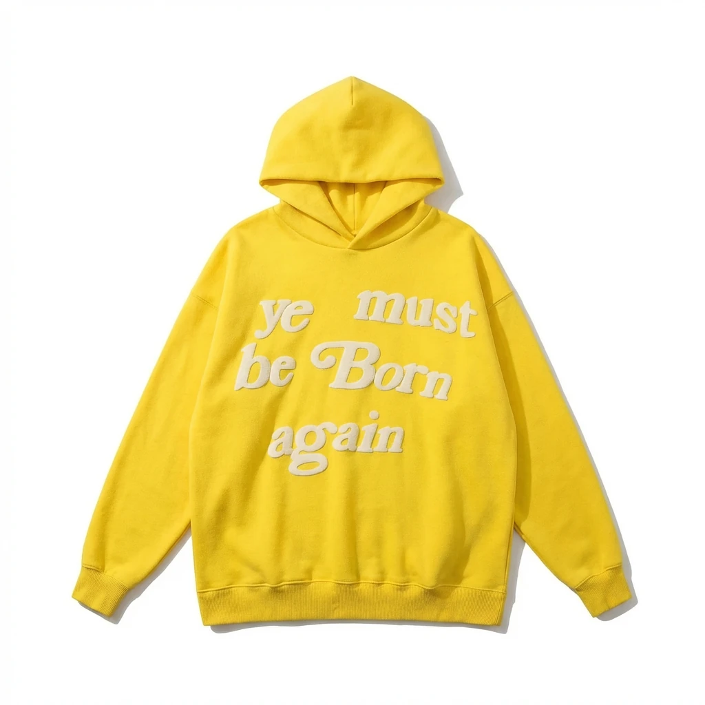 Kanye series retro yellow hoodie