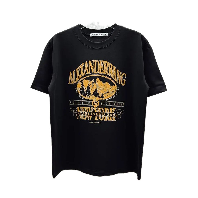 Alexander Wang Vintage Print Black Short-Sleeve T-Shirt