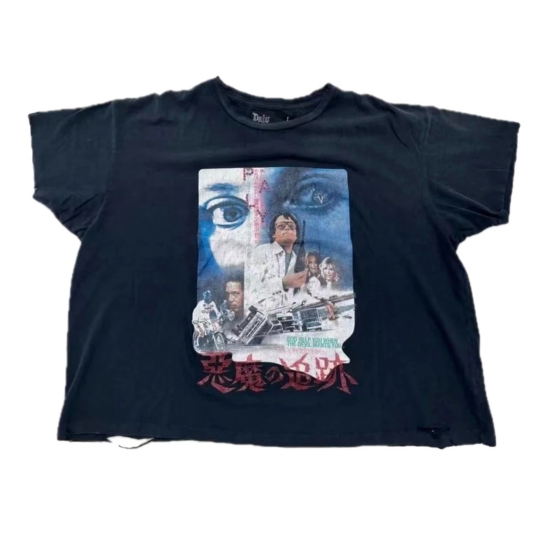 Paly Hollywood Demon Trace Vintage Black T-Shirt