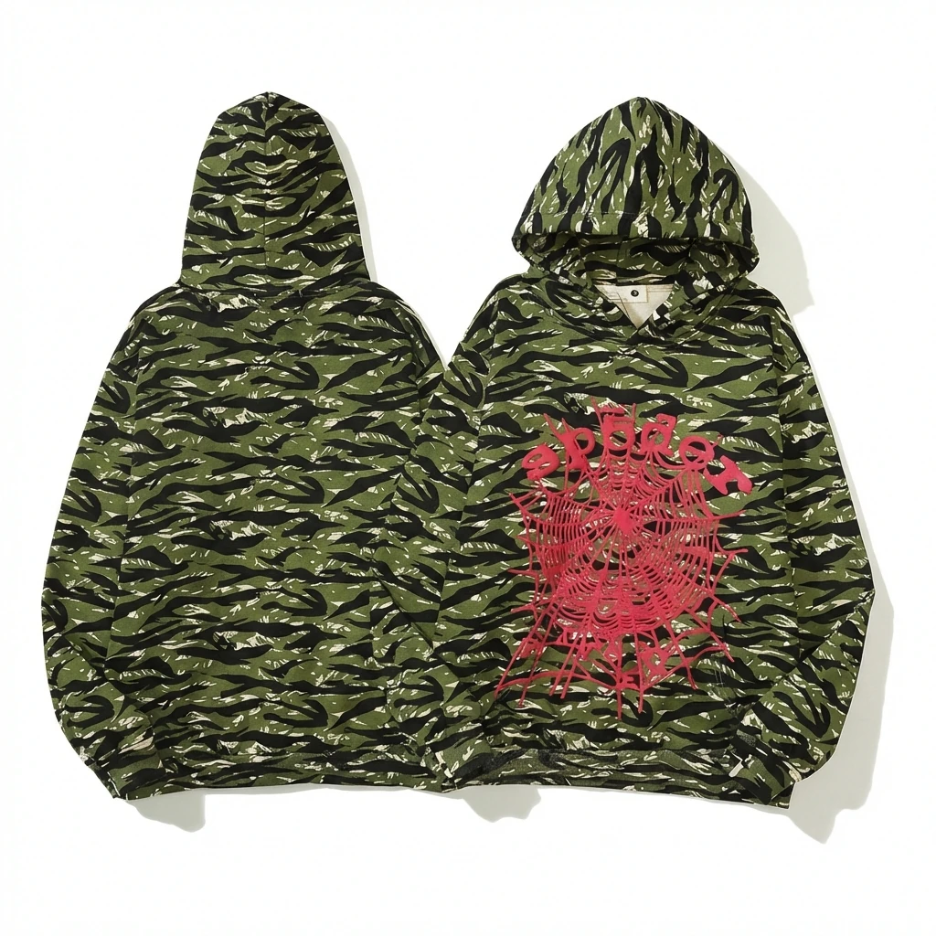 Sp5der camouflage hoodie