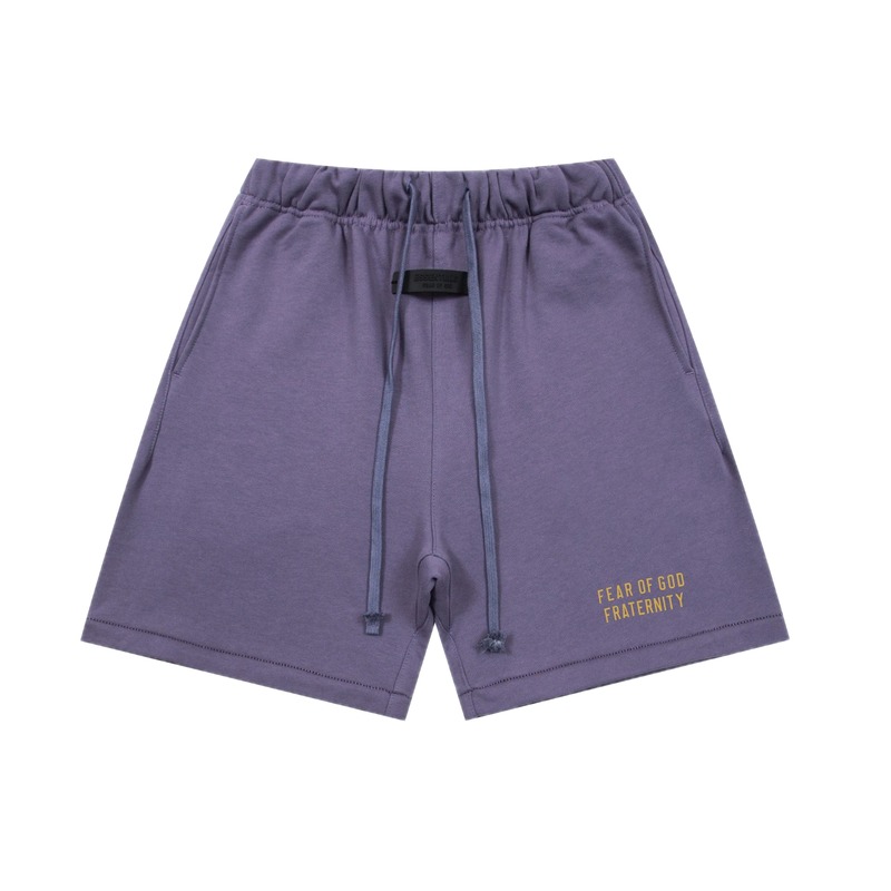 ESSENTIALS minimalist style light purple shorts