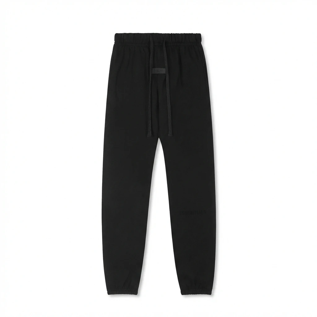 ESSENTIALS minimalist style black sweatpants