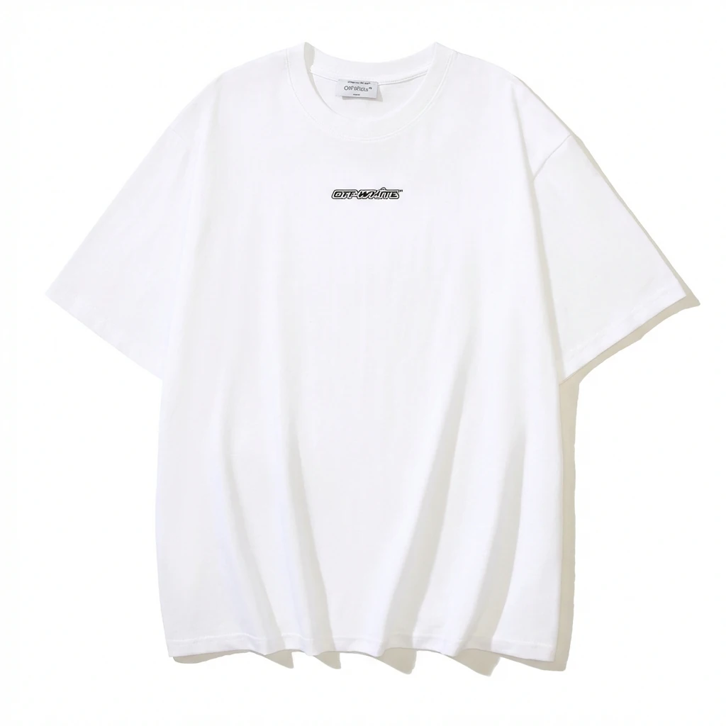 Off-White minimalist style white T-shirt