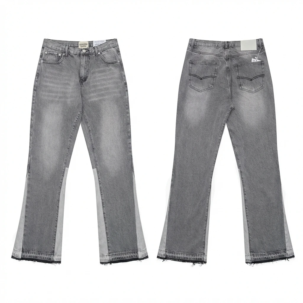Gallery Dept. patchwork-style grey jeans