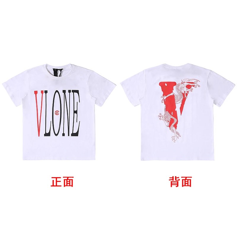 Vlone Streetwear Logo T-shirt Black Purple Vlone with Logo Accent