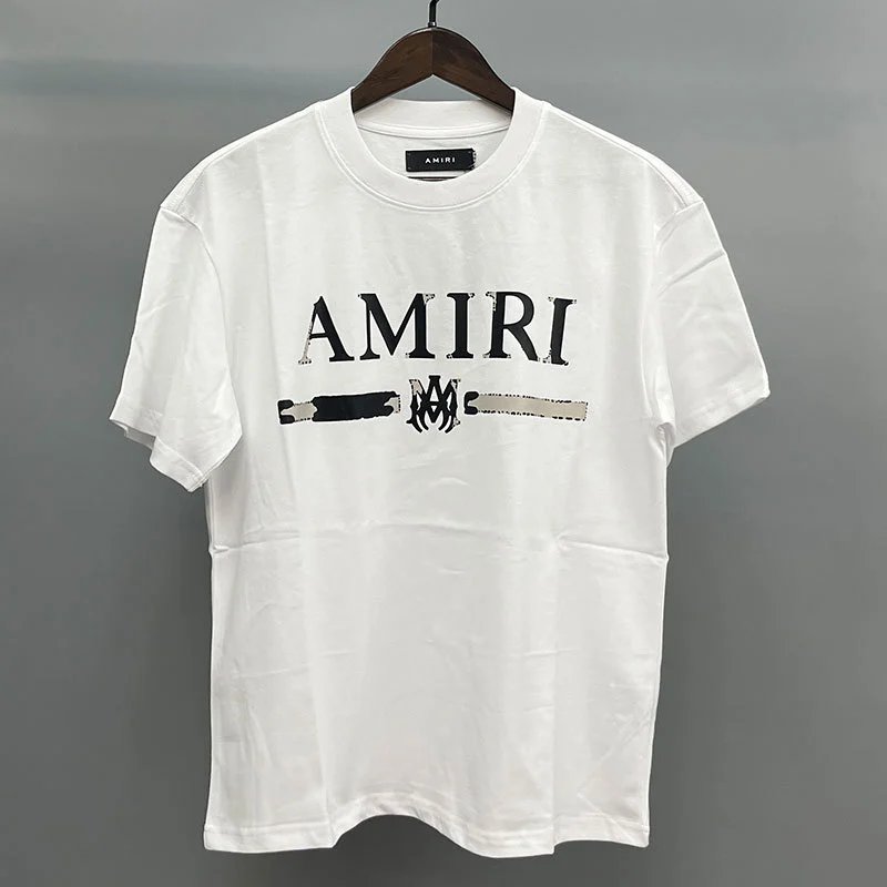 Amiri Bar-Letter Graphic White Records Graphic T-Shirt Commuter Look