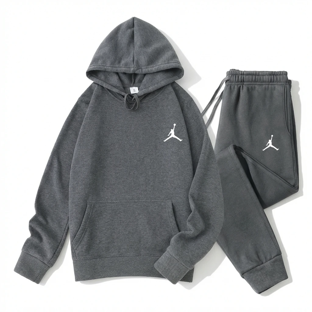 Jordan sports style dark gray suit