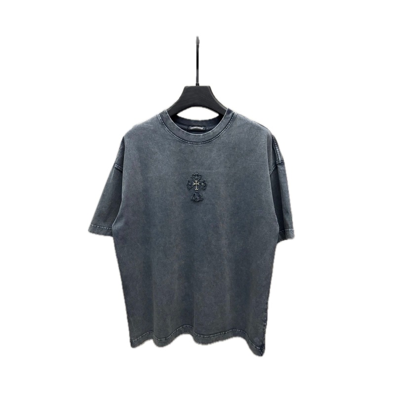 Chrome Hearts Cross Retro Style Gray T-shirt