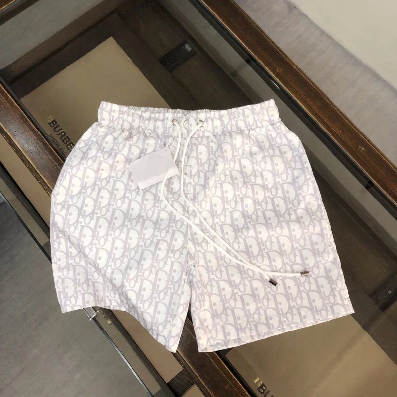 Dior Classic Monogram Casual Style Light Gray Shorts