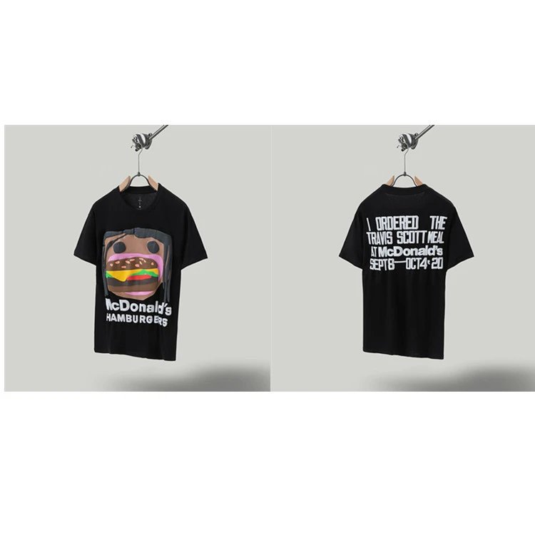 Travis Scott x McDonald's Co-branded Printed Black T-Shirt