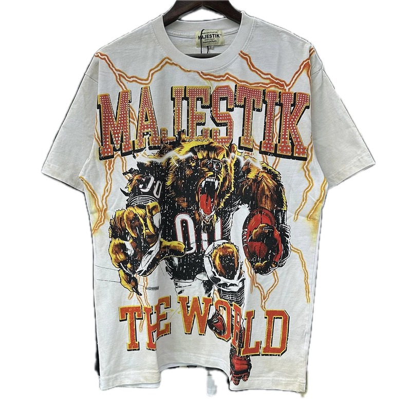 MAJESTIK Grizzly American Vintage White T-Shirt