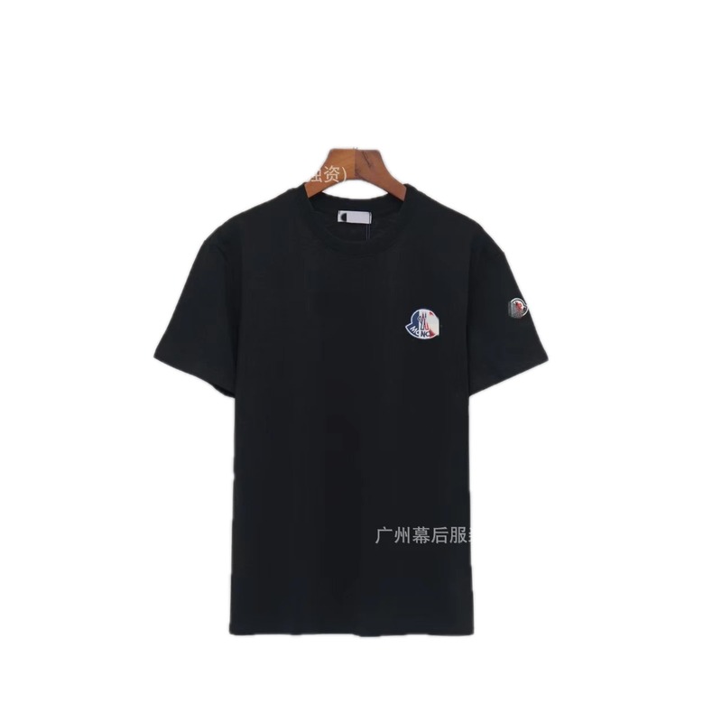 Moncler Badged Casual-Style Black T-Shirt