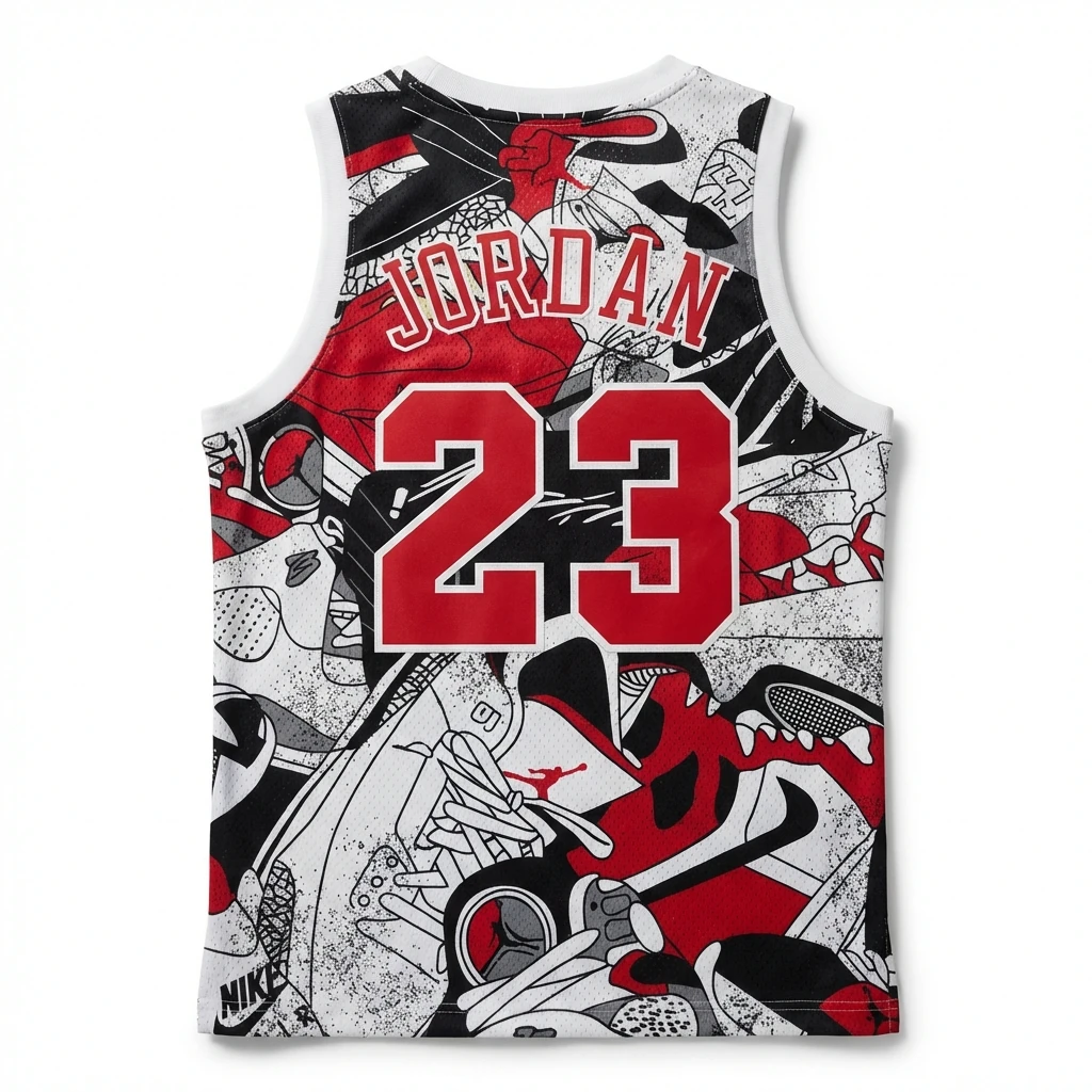 Graffiti-style jersey of No. 23 of the Michael Jordan