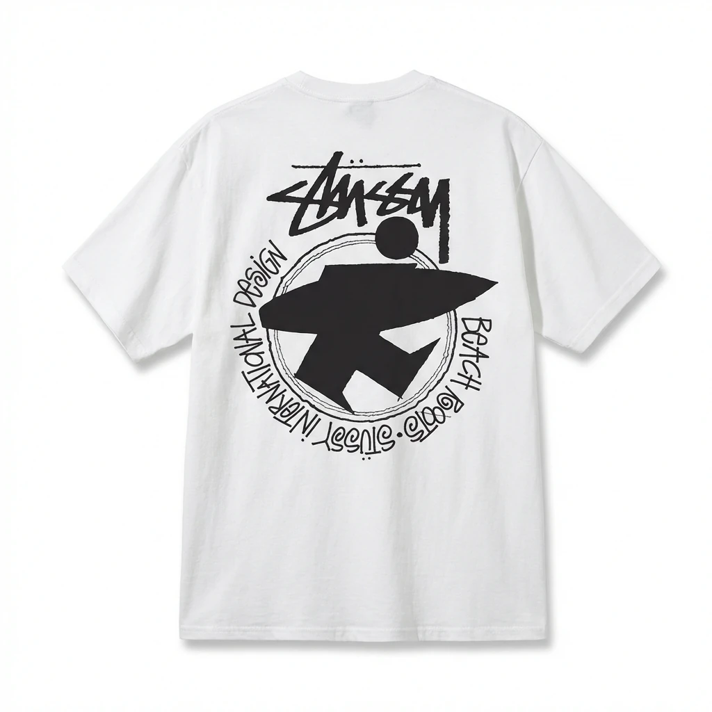 Stussy beach style white T-shirt