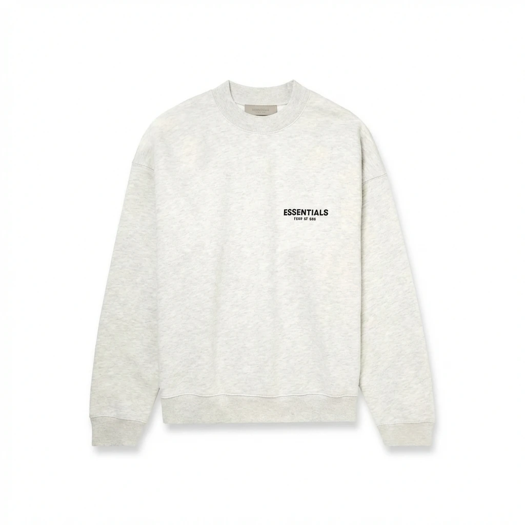 ESSENTIALS minimalist light gray sweatshirt