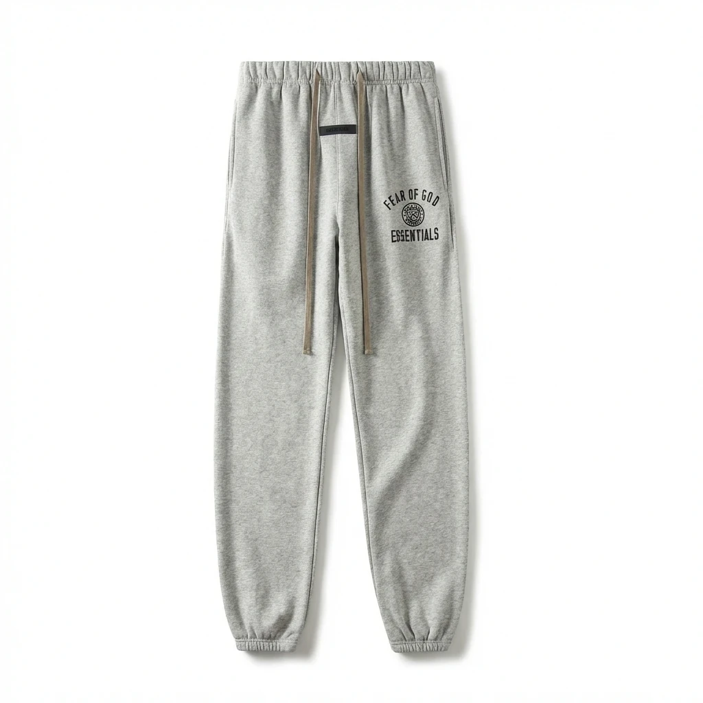ESSENTIALS minimalist light gray sweatpants