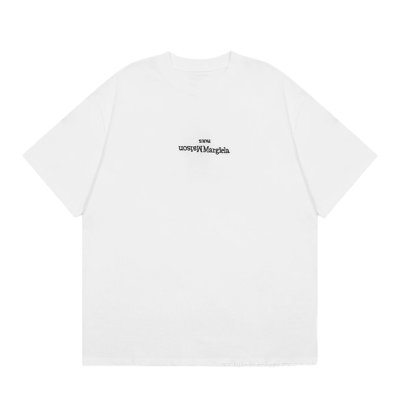 Maison Margiela Embroidered Minimalist Style White T-Shirt