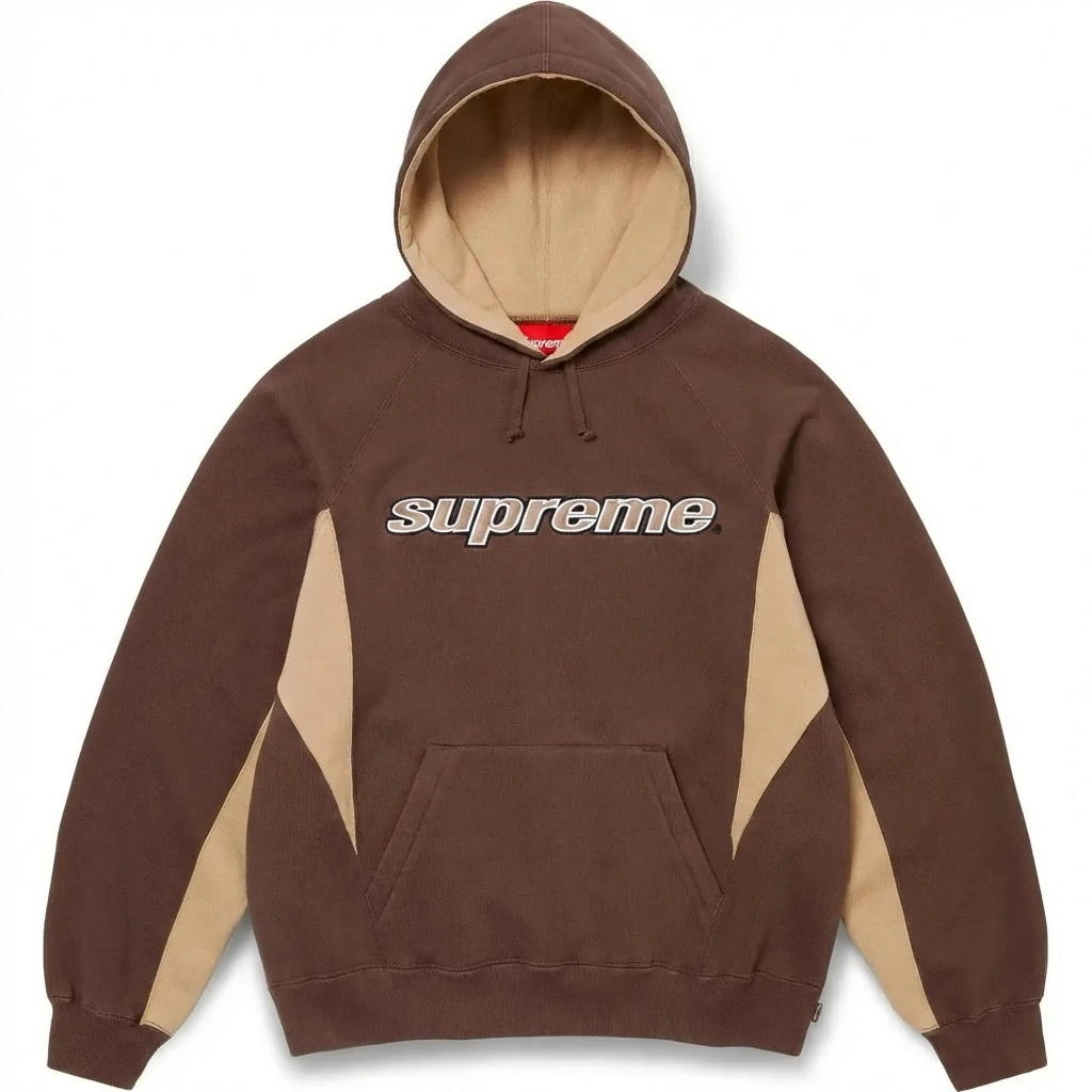 Supreme retro-style brown hoodie