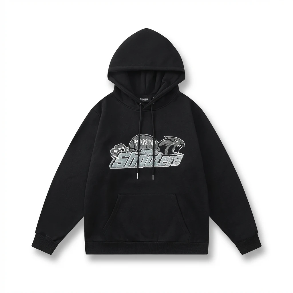 Trapstar - printed trendy and cool black hoodie
