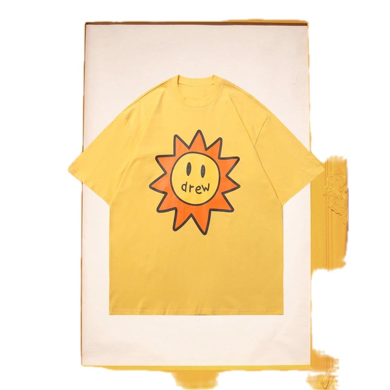 DREW Street Style Sun Smiley Face Yellow T-shirt