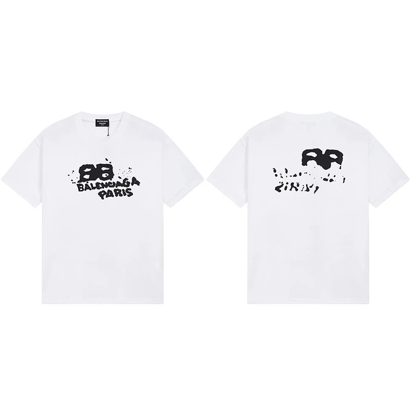 Balenciaga BB Print White T-shirt