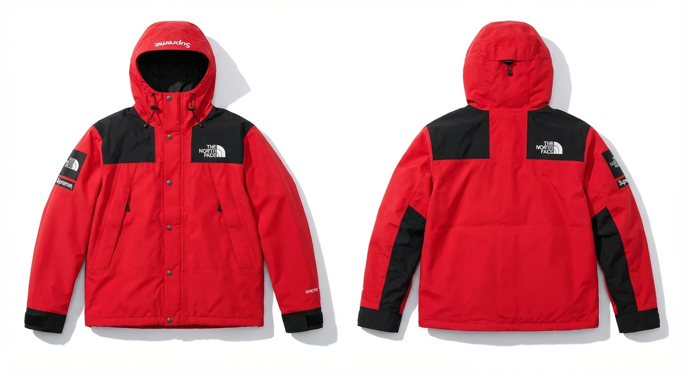 Supreme co-branded red windbreaker
