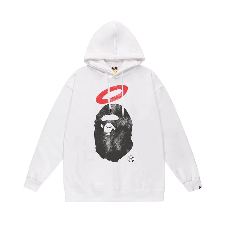Bape Ape Head Trendy Cool Style White Sweatshirt